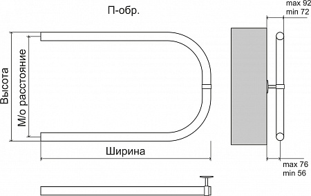 Эконом П-обр AISI 32х2 500х500 Полотенцесушитель  TERMINUS Череповец - фото 3