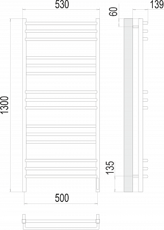 Соренто П15 500х1300 электро (sensor quick touch) Полотенцесушитель  TERMINUS Череповец - фото 3