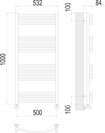 Классик П20 500х1000 Полотенцесушитель  TERMINUS Череповец - фото 3