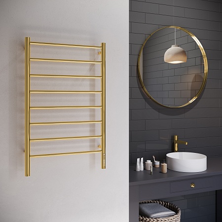 Аврора П8 500х850 Электро Полотенцесушитель TERMINUS Золото Череповец - фото 3