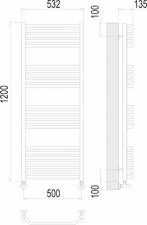 Виктория П22 500х1200 Полотенцесушитель  TERMINUS Череповец - фото 3