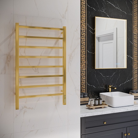 Ватикан П8 500х850 Электро Полотенцесушитель TERMINUS Брашированное золото Череповец - фото 3