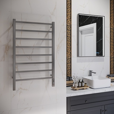 Ватикан П8 500х850 Электро Полотенцесушитель TERMINUS Оружейная сталь Череповец - фото 3