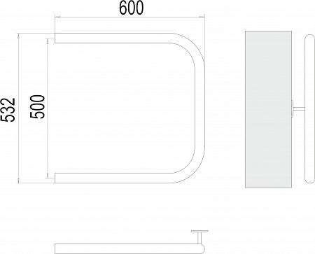П-обр AISI 32х2 500х600 Полотенцесушитель  TERMINUS Череповец - фото 3